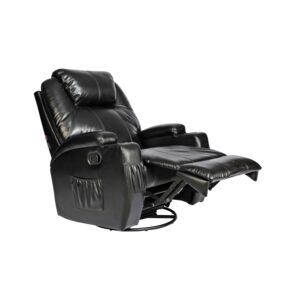 RECLINER SWVEL&RCKNG W/HEATNG&MSSGE BLK RECLINER SWVEL&RCKNG W/HEATNG&MSSGE BLK